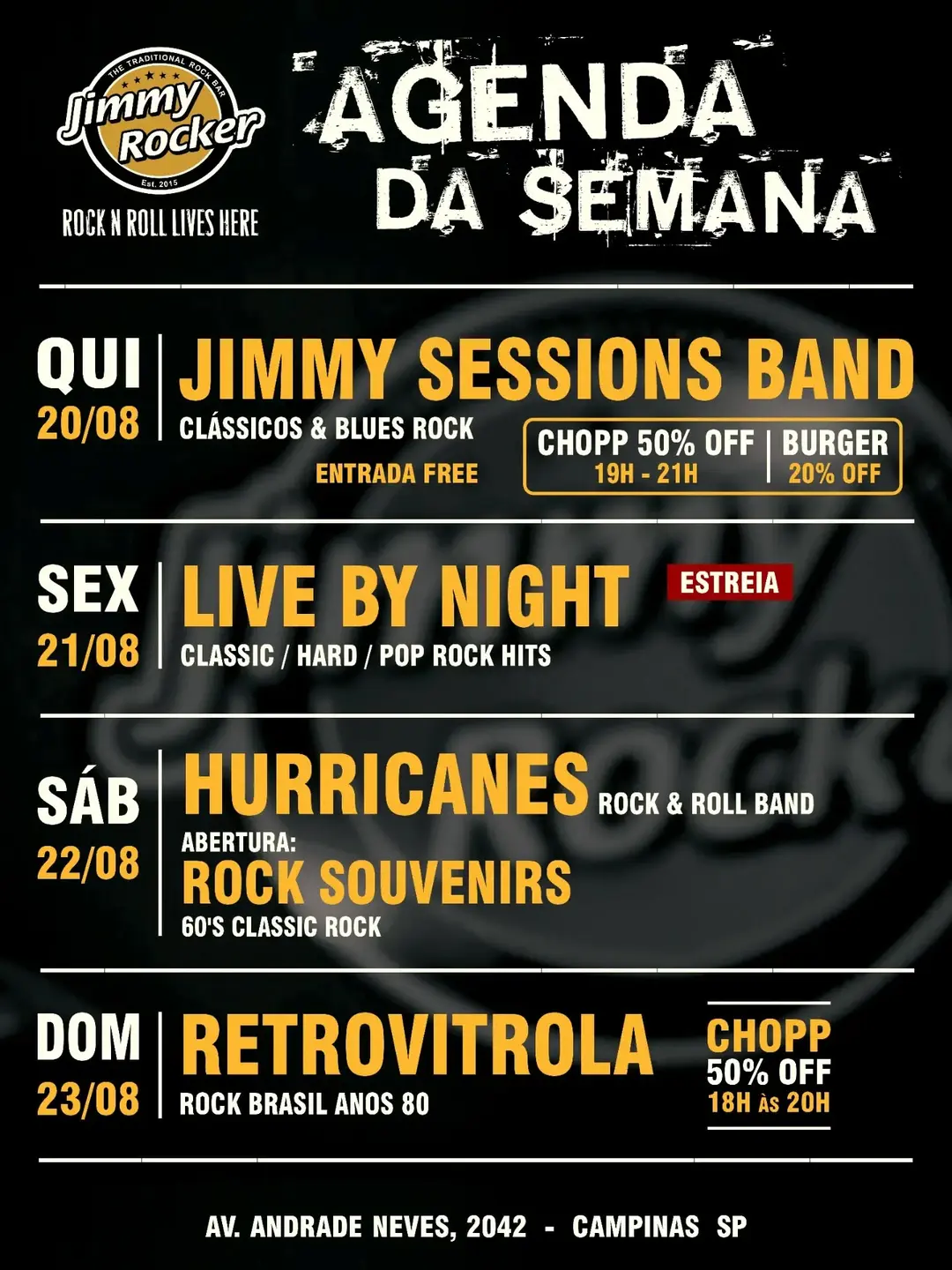 Flyer de Live by Night