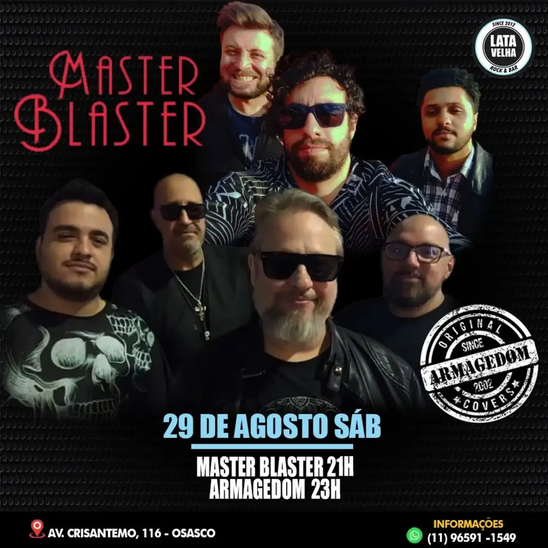 Flyer de Armagedom Original e Master Blaster