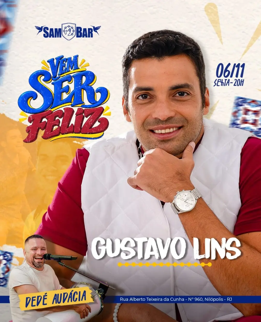 Flyer de Gustavo Lins e Dedé Audácia