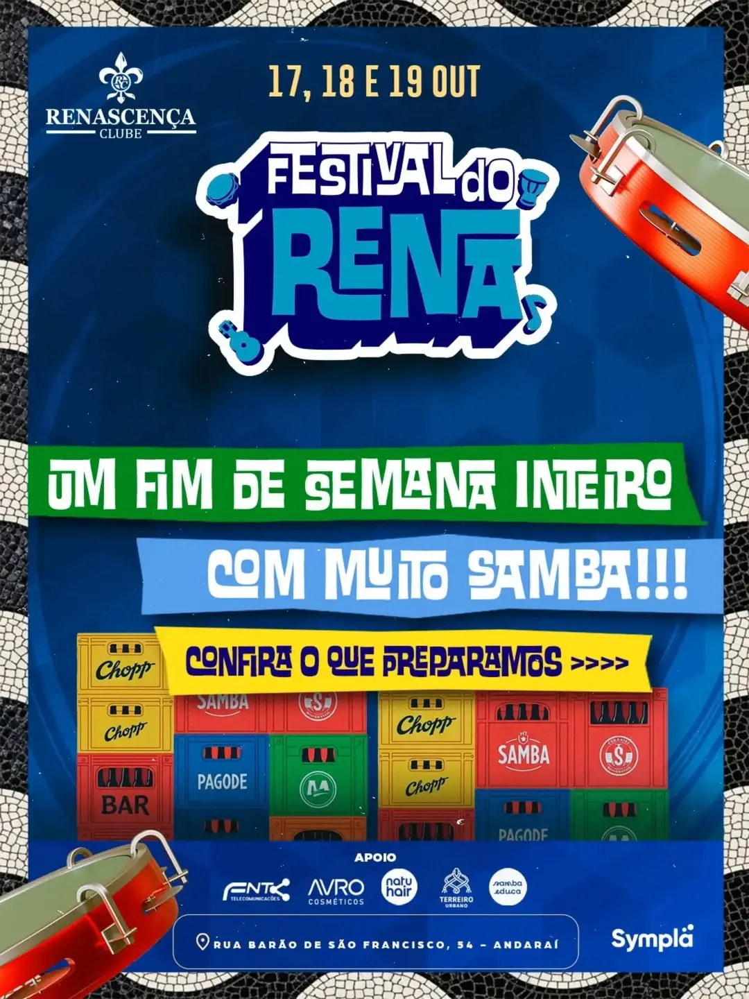 Flyer de Moacyr Luz e Samba do Trabalhador