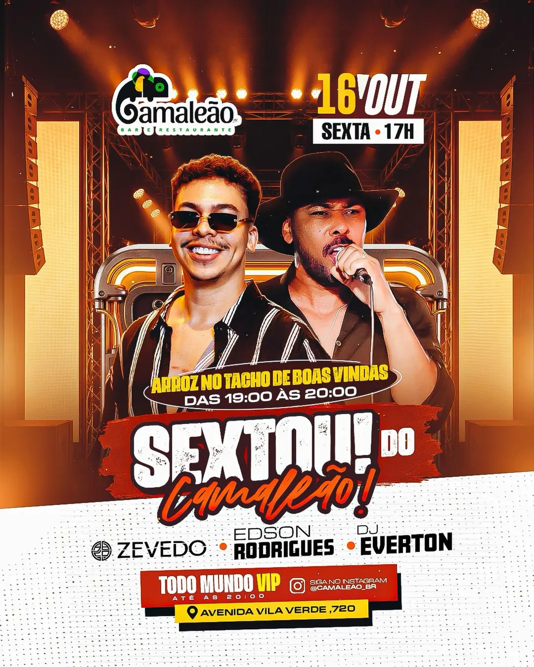 Flyer de Zevedo e Edson Rodrigues