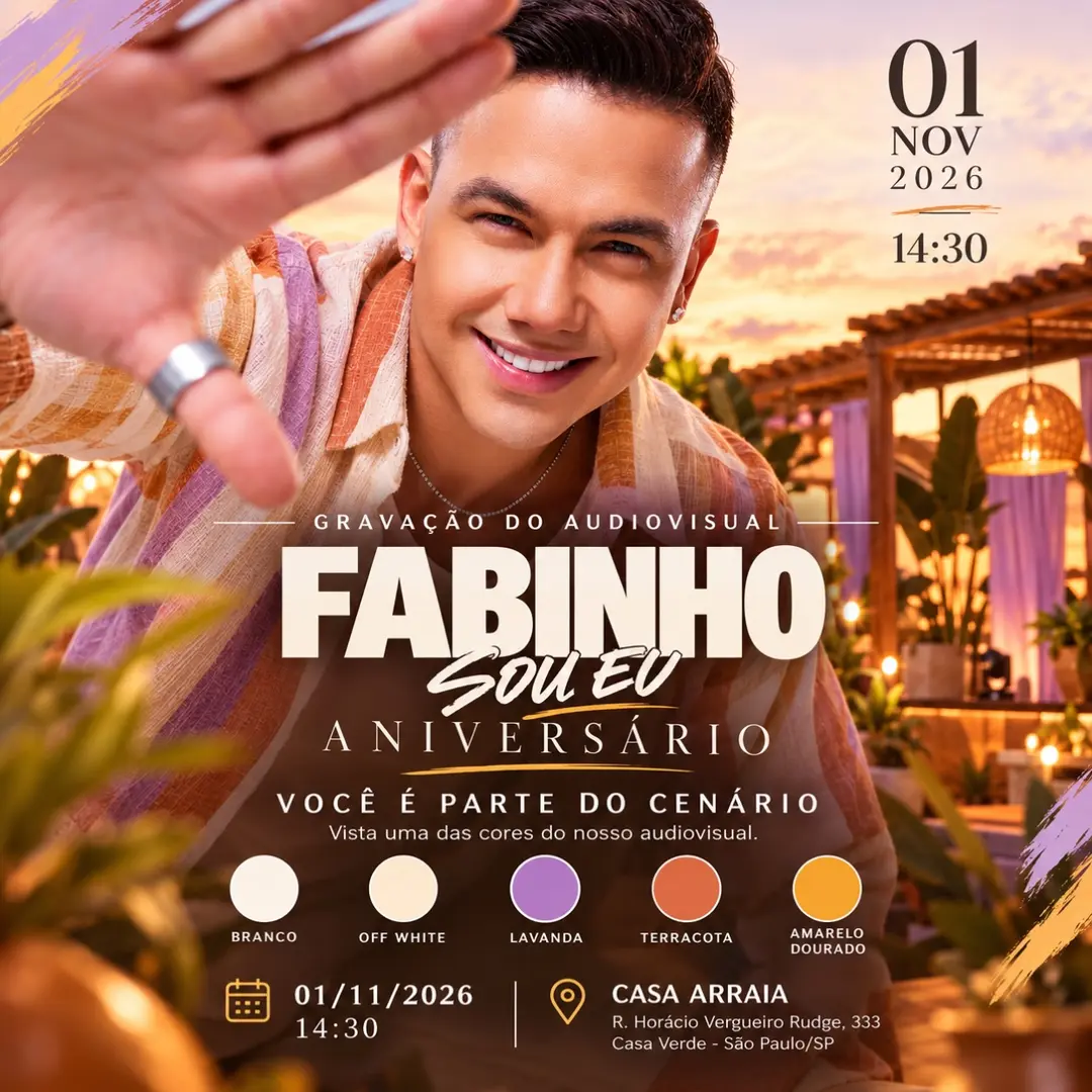 Flyer de Fabinho Sou Eu!