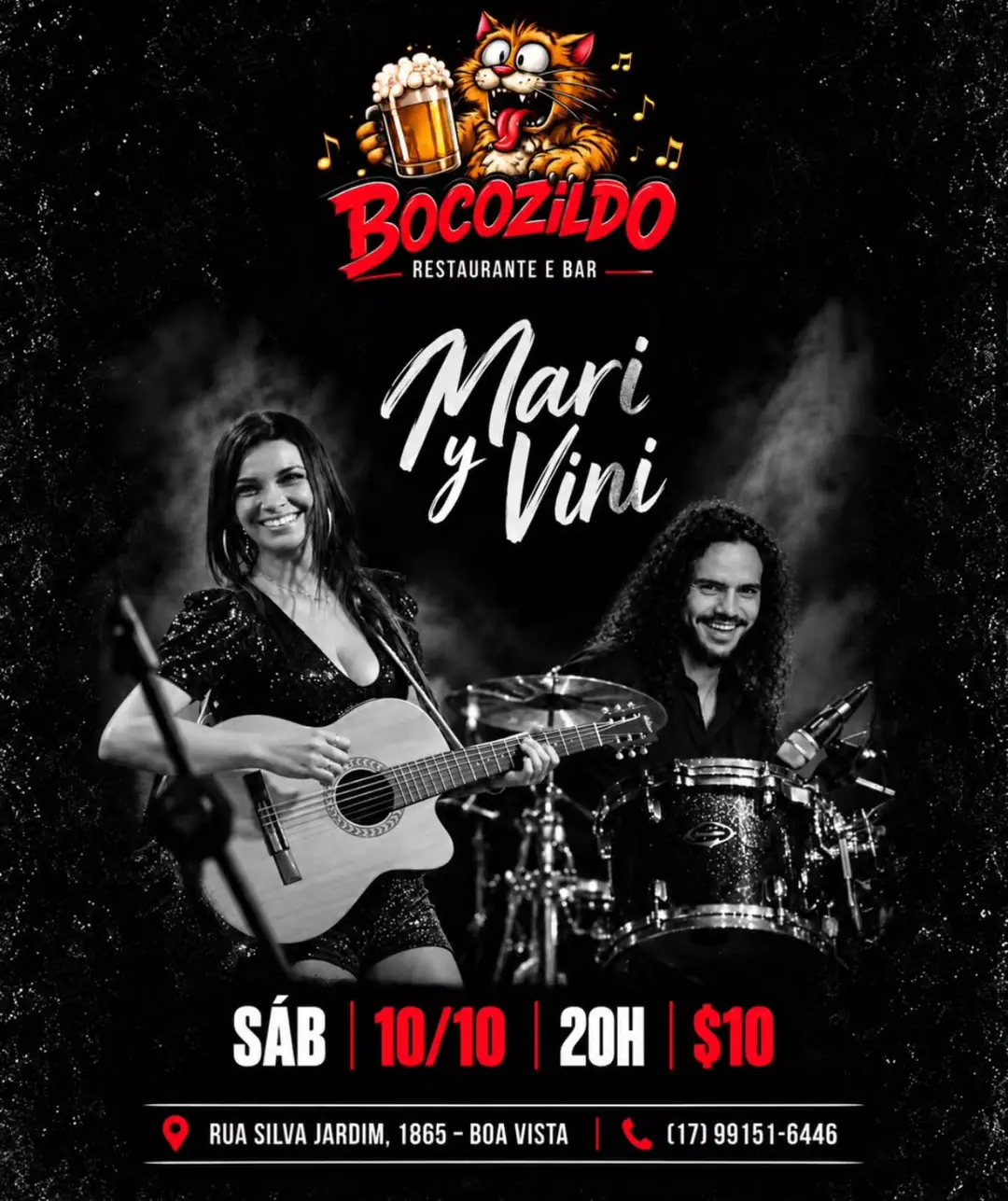 Flyer de Vinícius Lima e Mariana Carvalho