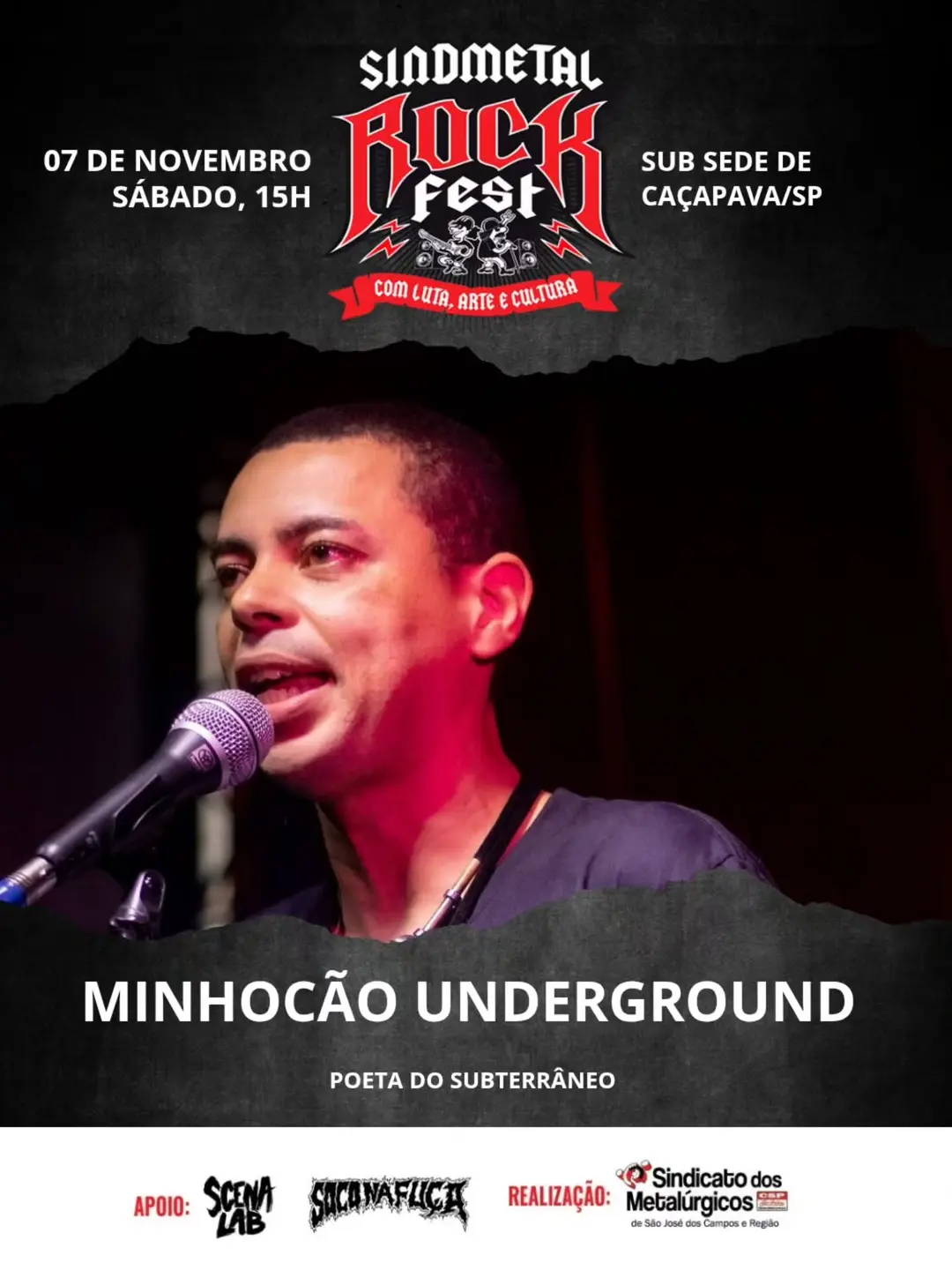 Flyer de MINHOCÃO UNDERGROUND