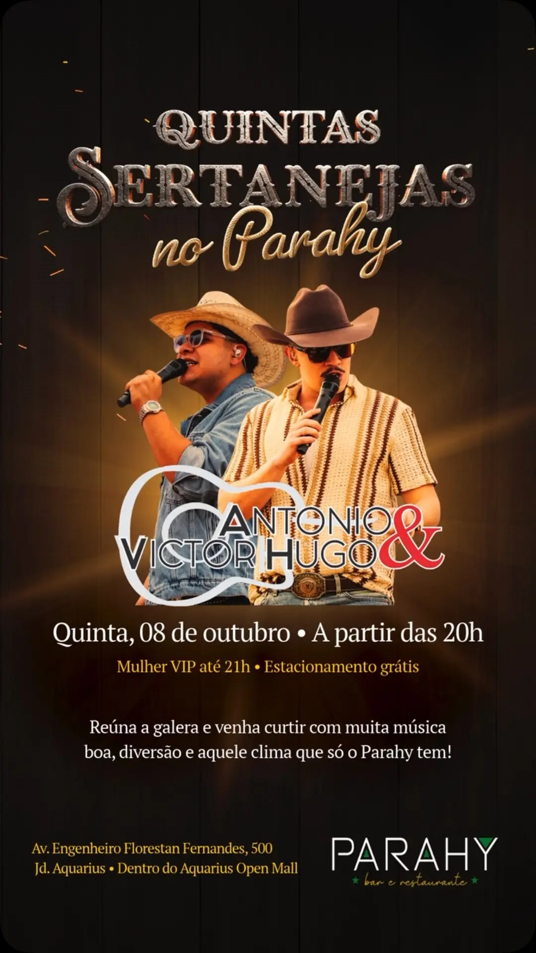 Flyer de Antonio e Victor Hugo