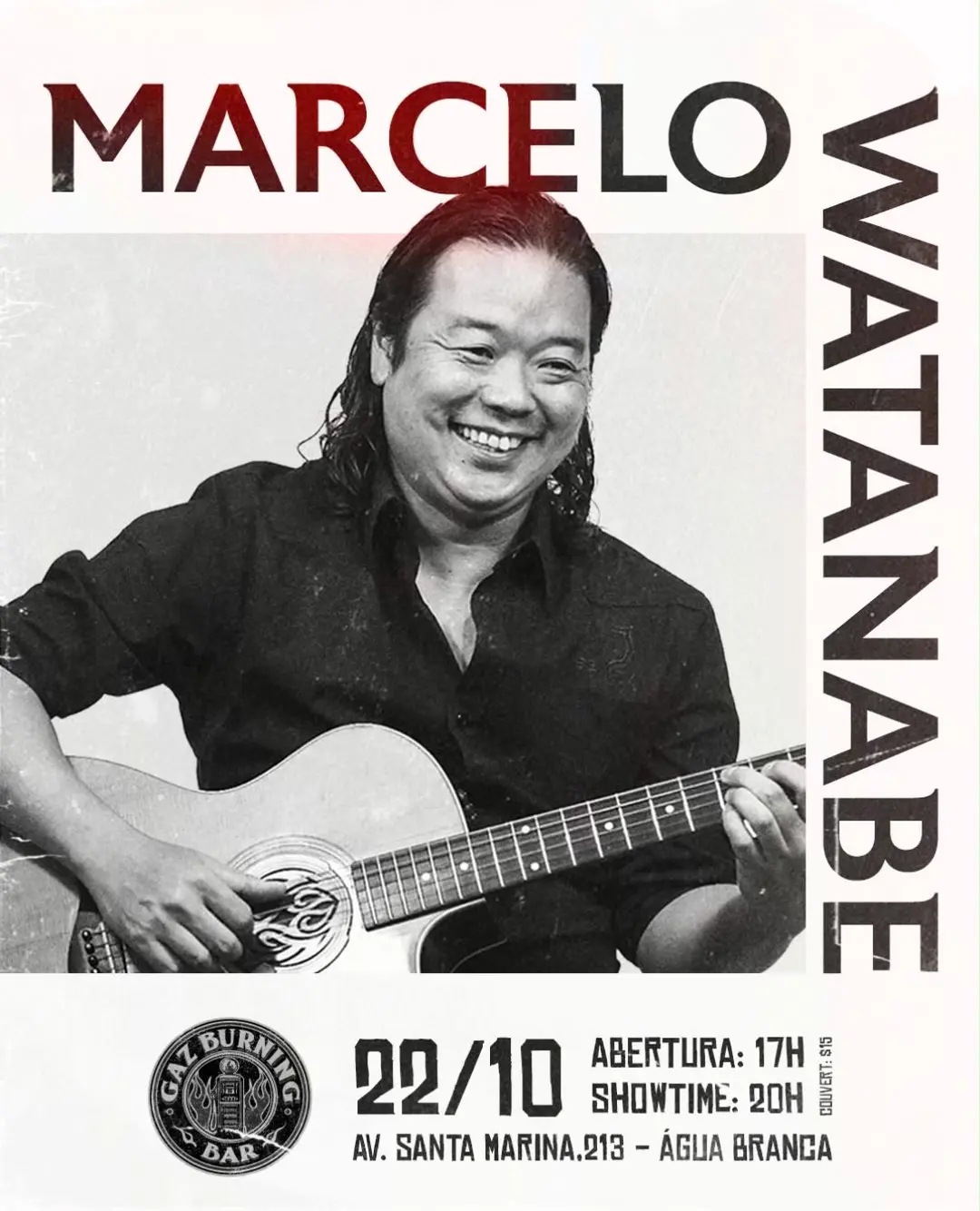 Flyer de Marcelo Watanabe Watanabe e Watanabe Solo