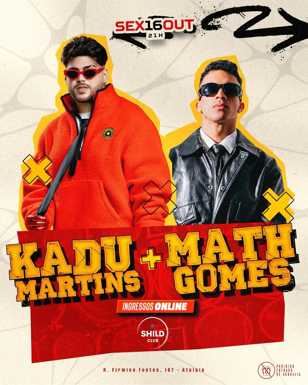 Flyer de Kadu Martins e Math Gomes