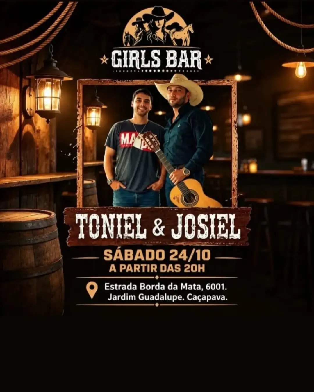 Flyer de Toniel e Josiel
