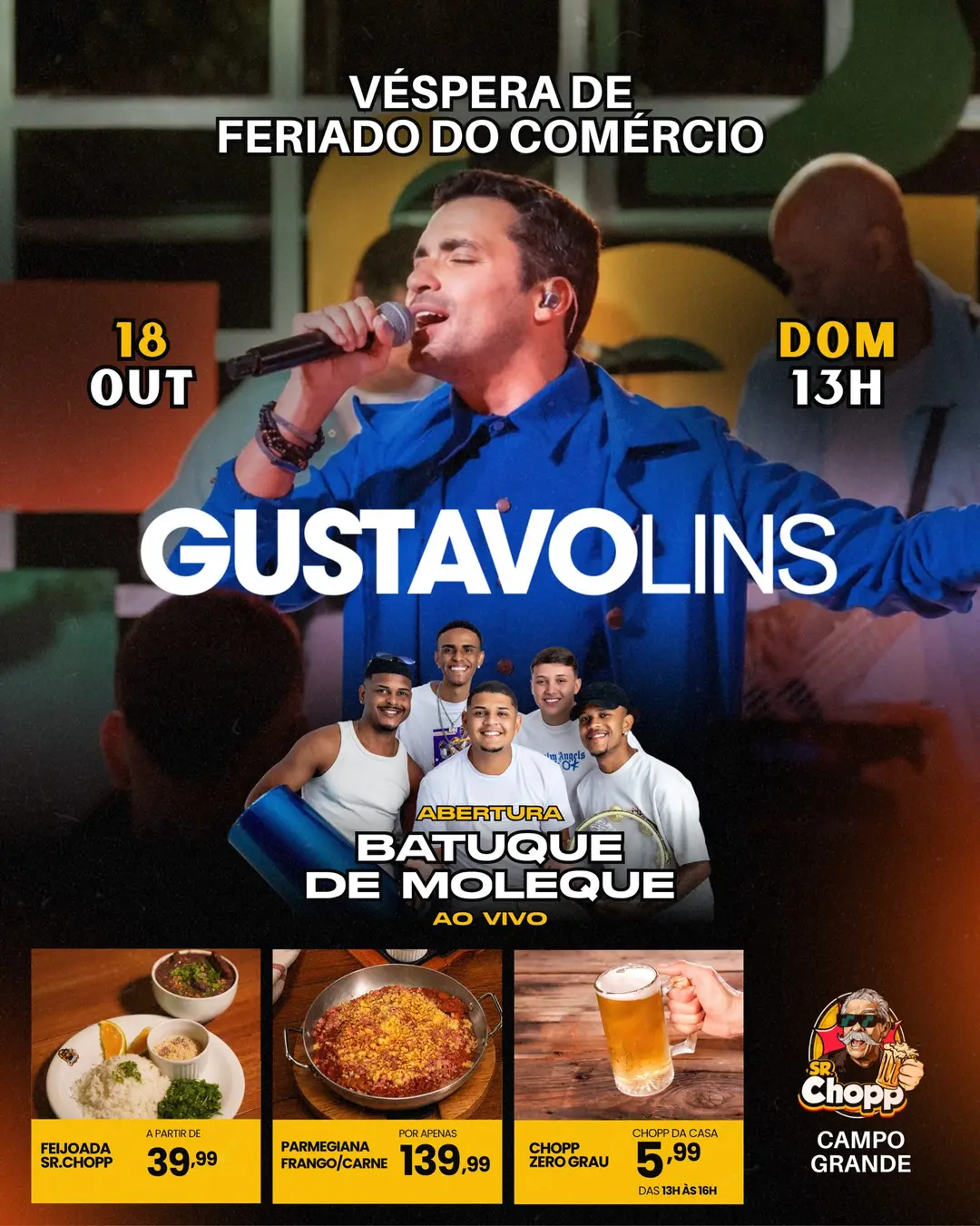 Flyer de Batuque de Moleque e Gulinsoficial