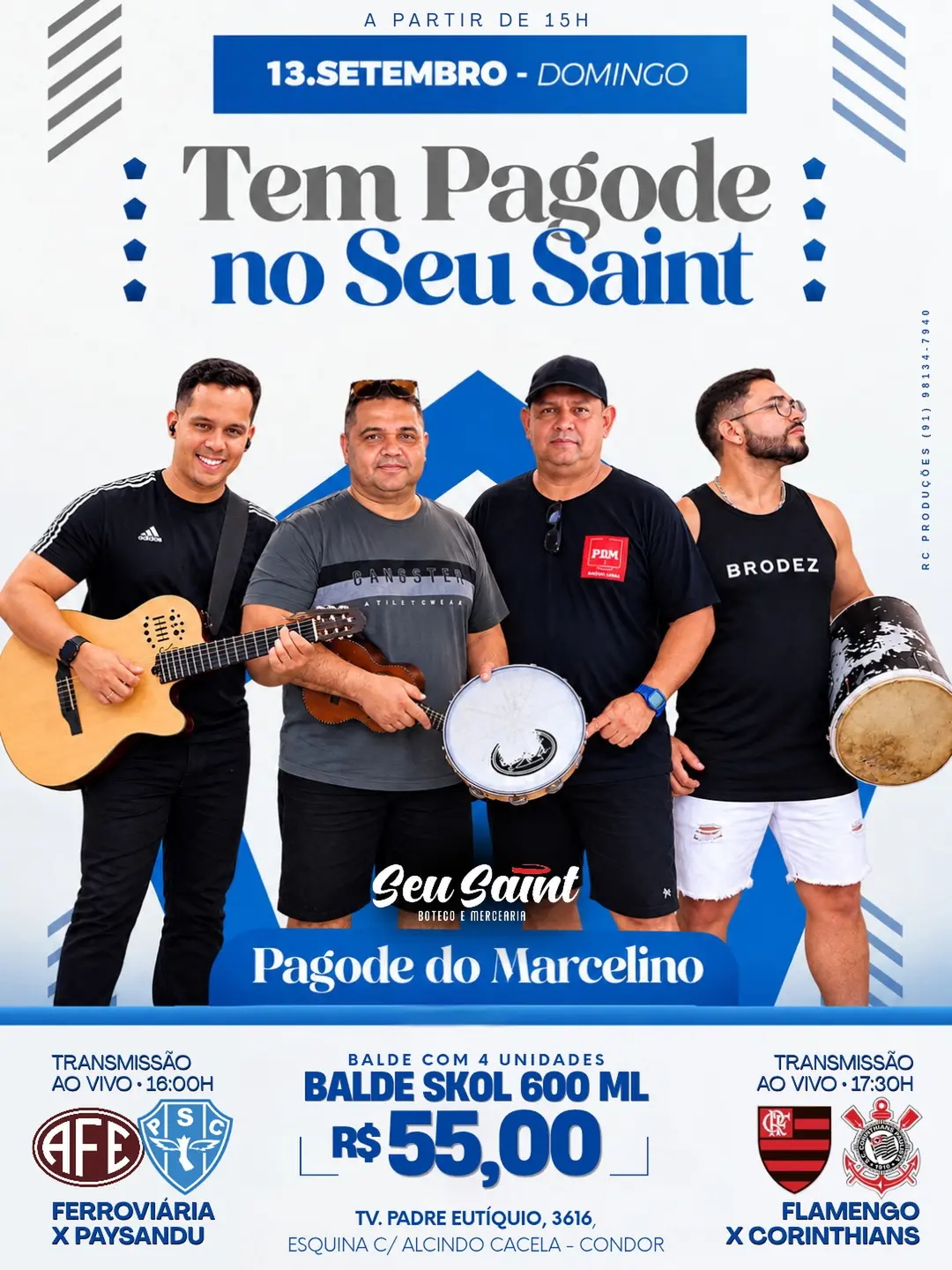 Flyer de Pagode do Marcelino