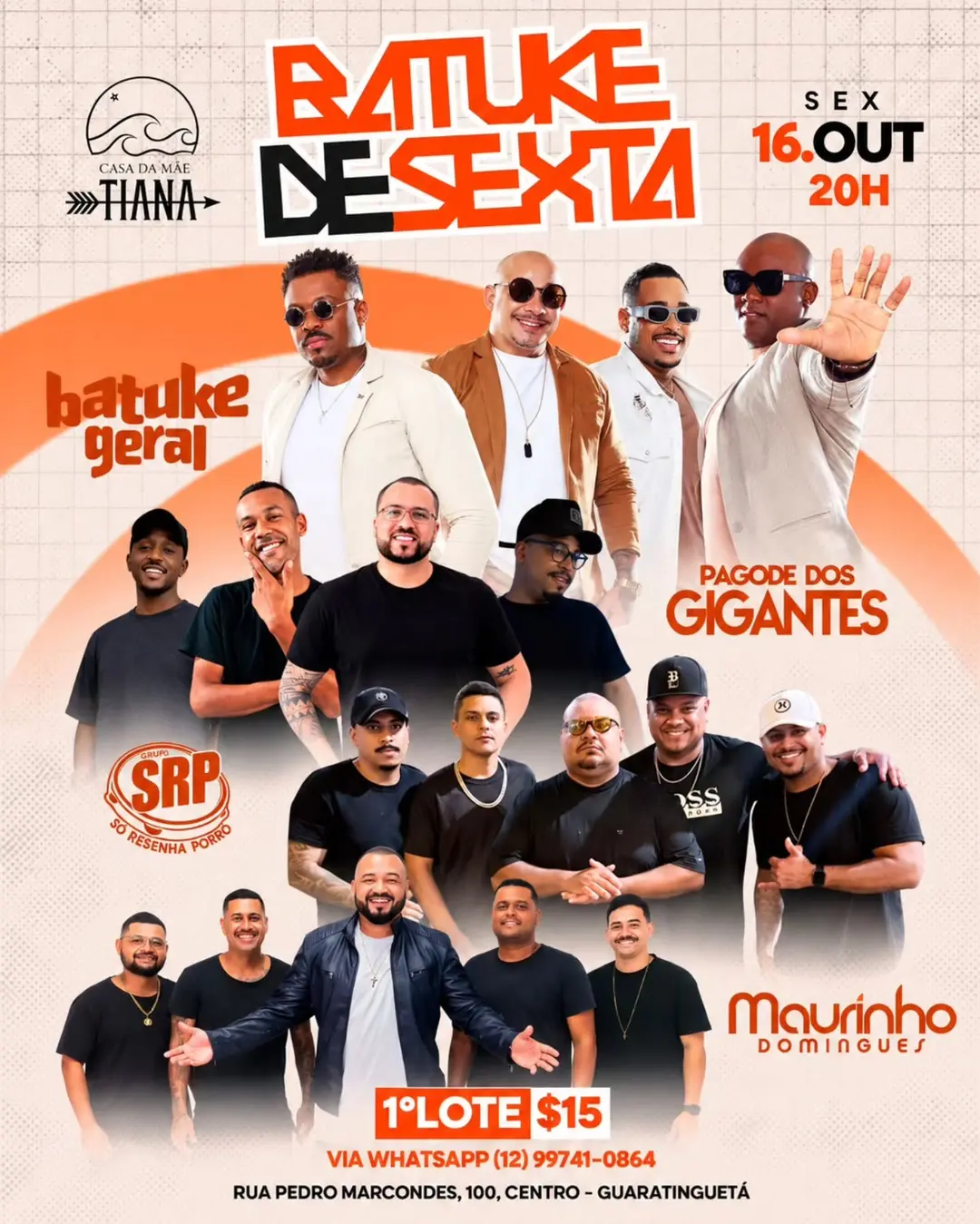 Flyer de Grupo Batuke Geral - BKG, PDG e mais 2 artistas