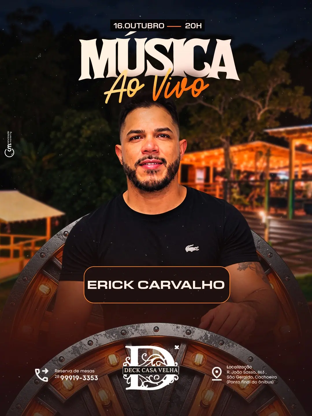Flyer de Erick Carvalho