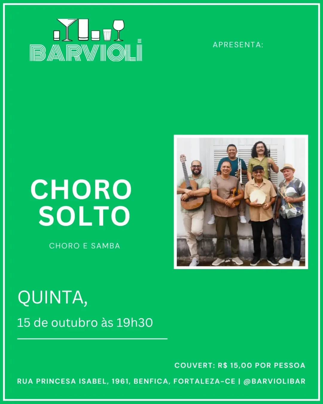 Flyer de Choro Solto