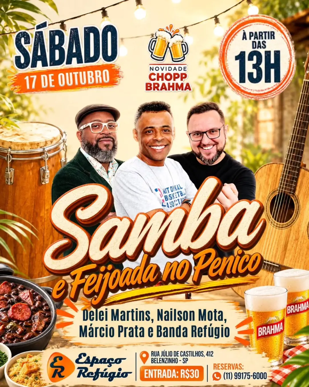 Flyer de Delei Martins, Nailson Mota e mais 2 artistas
