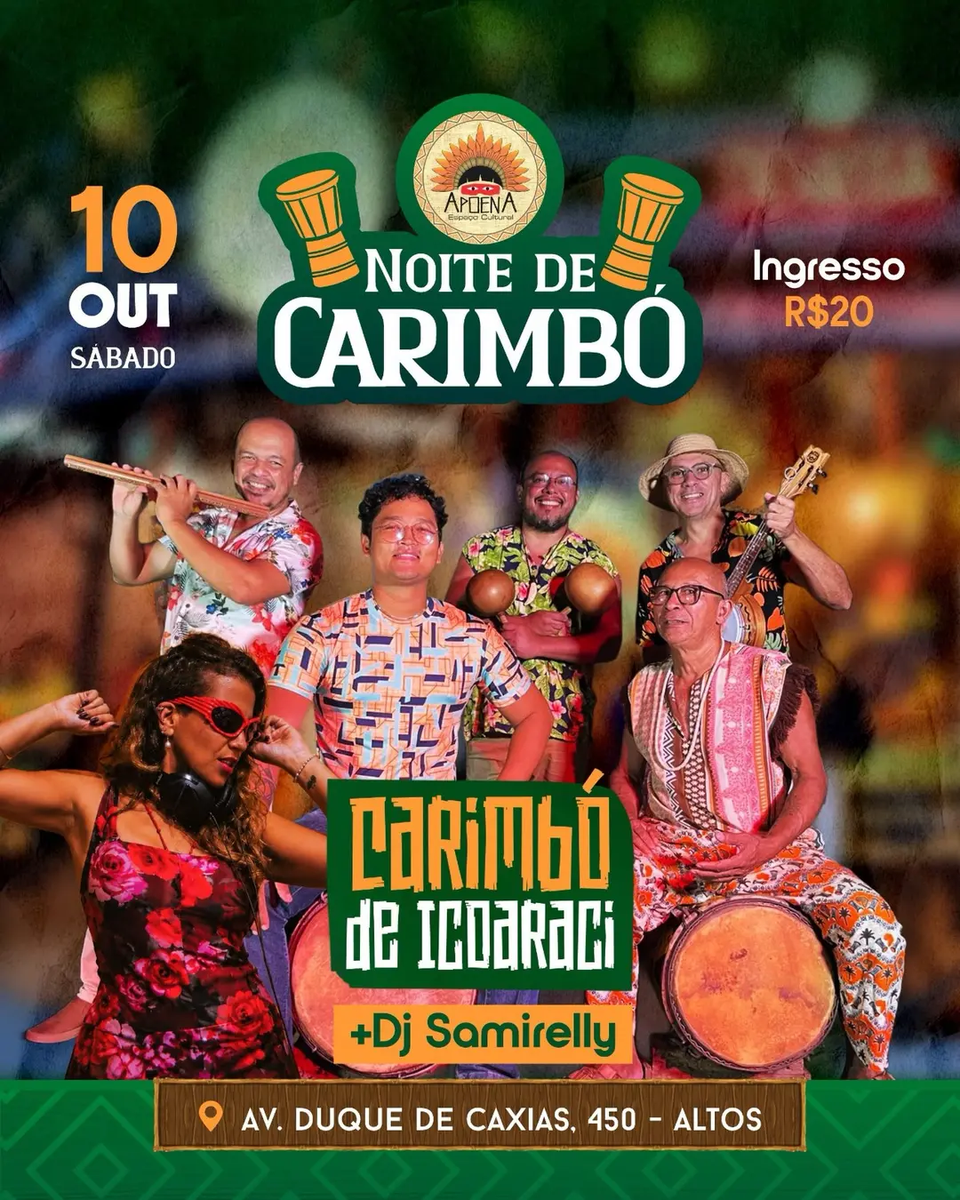 Flyer de DJ Samirelly e Carimbó de Icoaraci