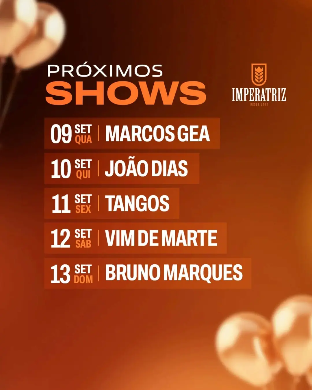 Flyer de João Dias