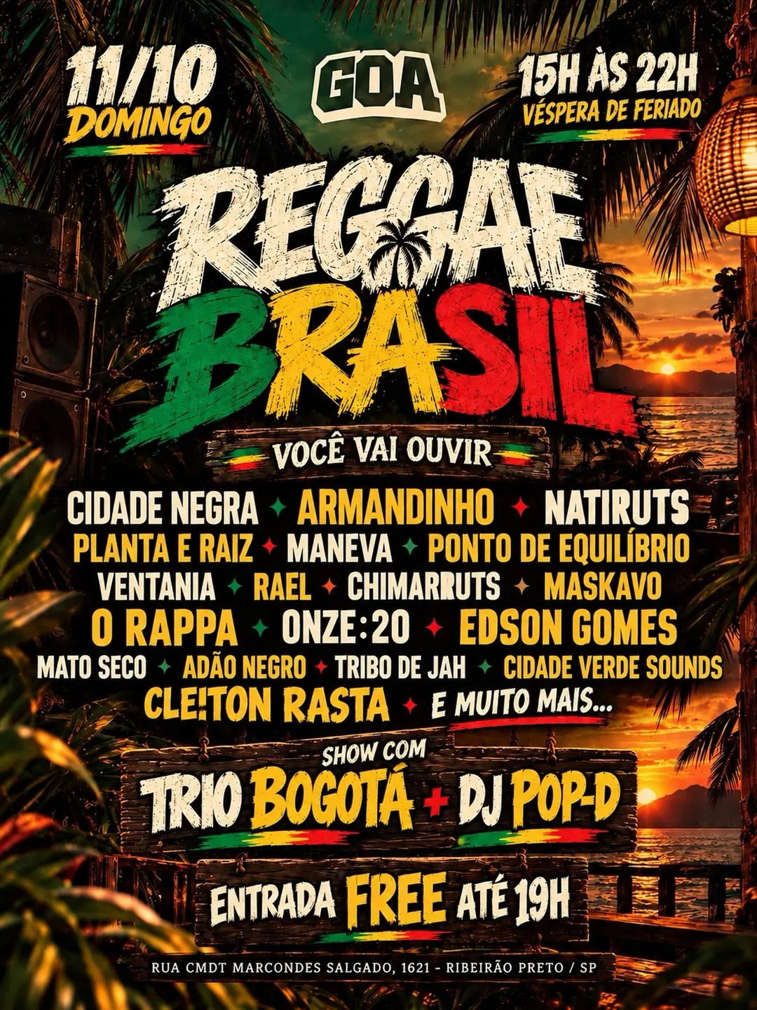 Flyer de Banda Bogota e Dj Pop.D