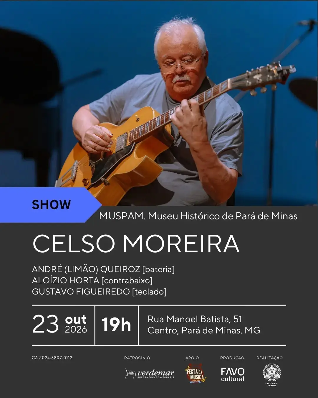 Flyer de Celso Moreira