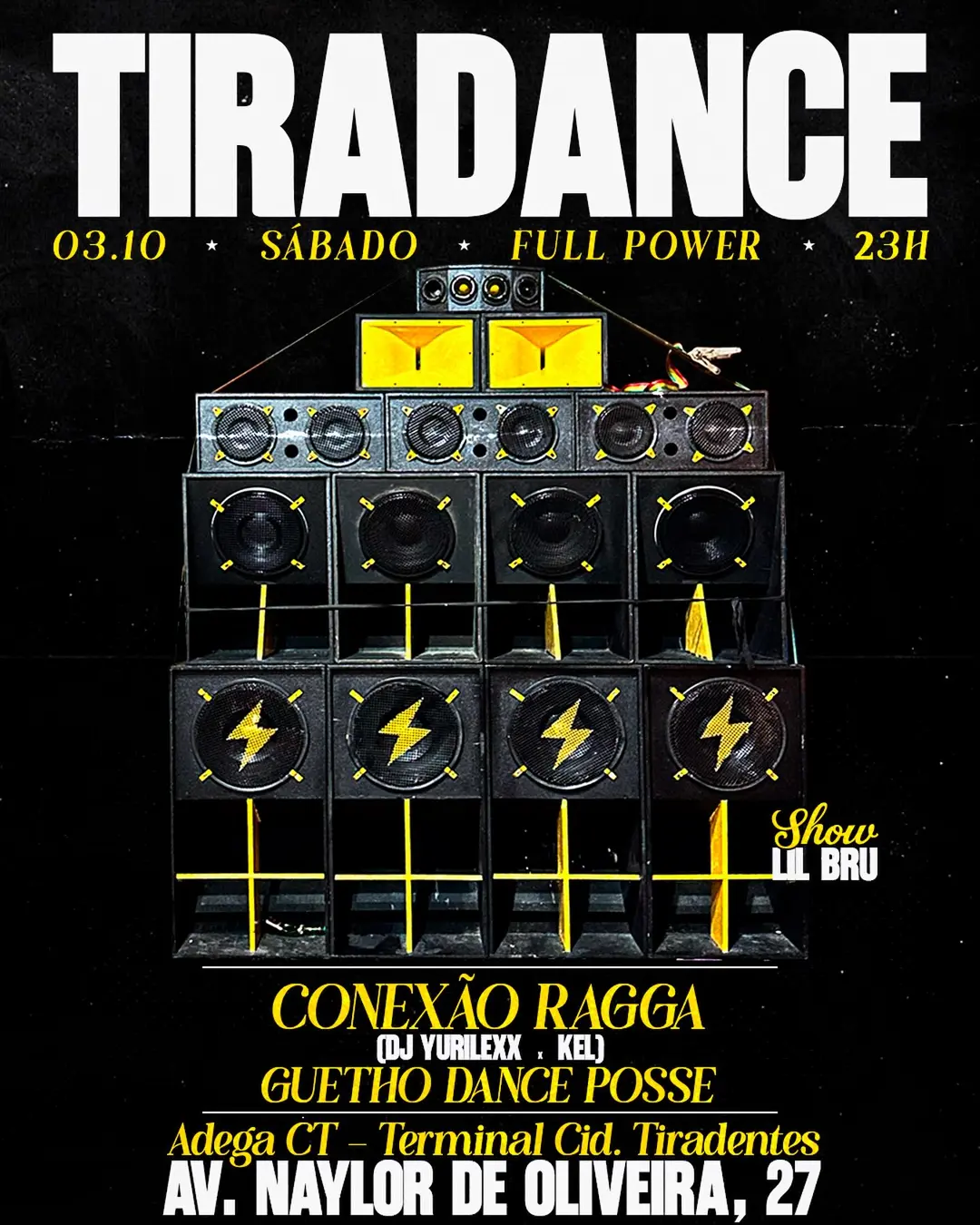 Flyer de Conexão Ragga, Yurilexx, Caramelo Kell e Fyaman