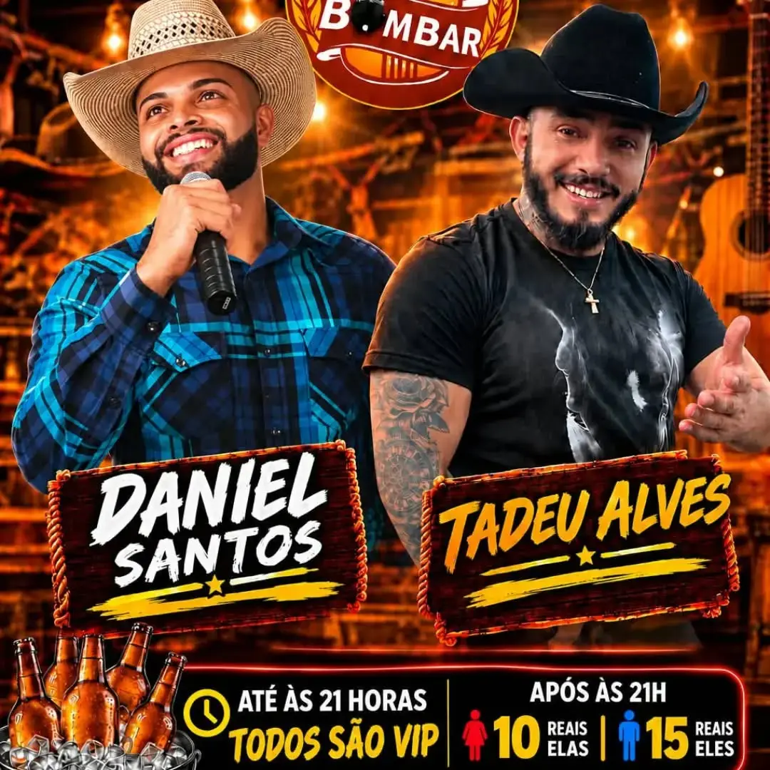 Flyer de Daniel Santos e Tadeu Alves