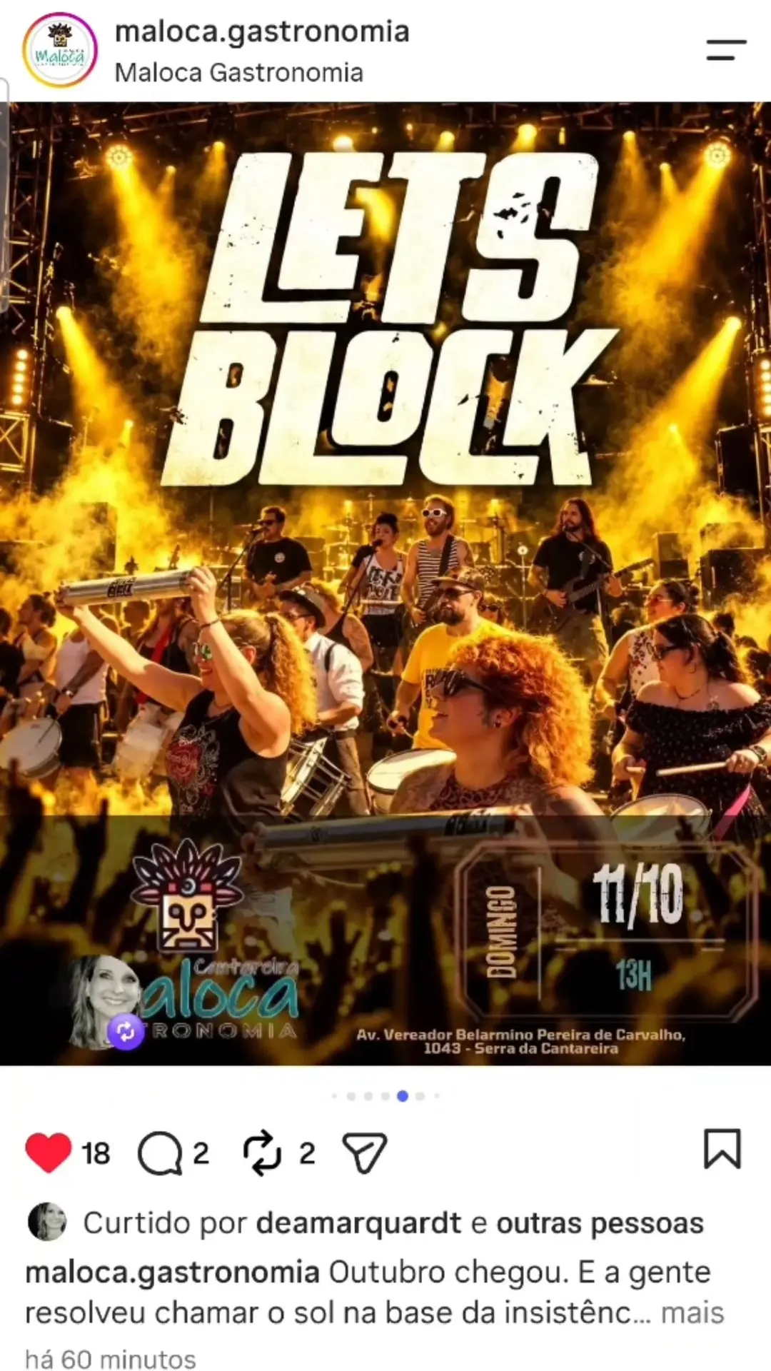 Flyer de Bloco Lets Block