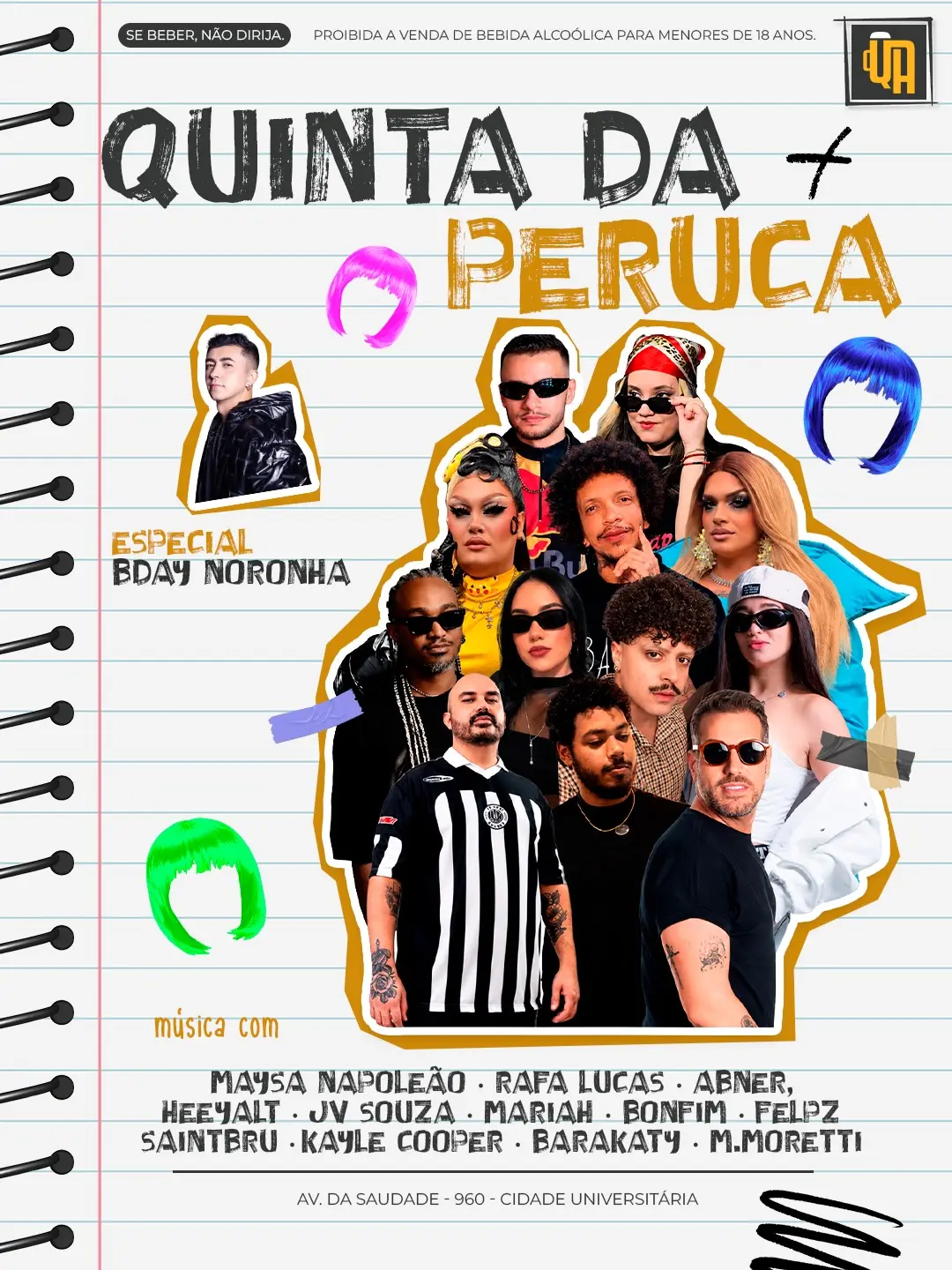 Flyer de Maysa Napoleao, Bruno de Aquino e mais 10 artistas