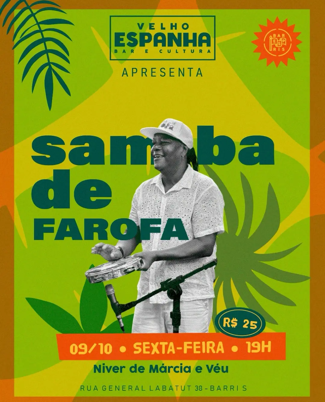 Flyer de Samba de Farofa