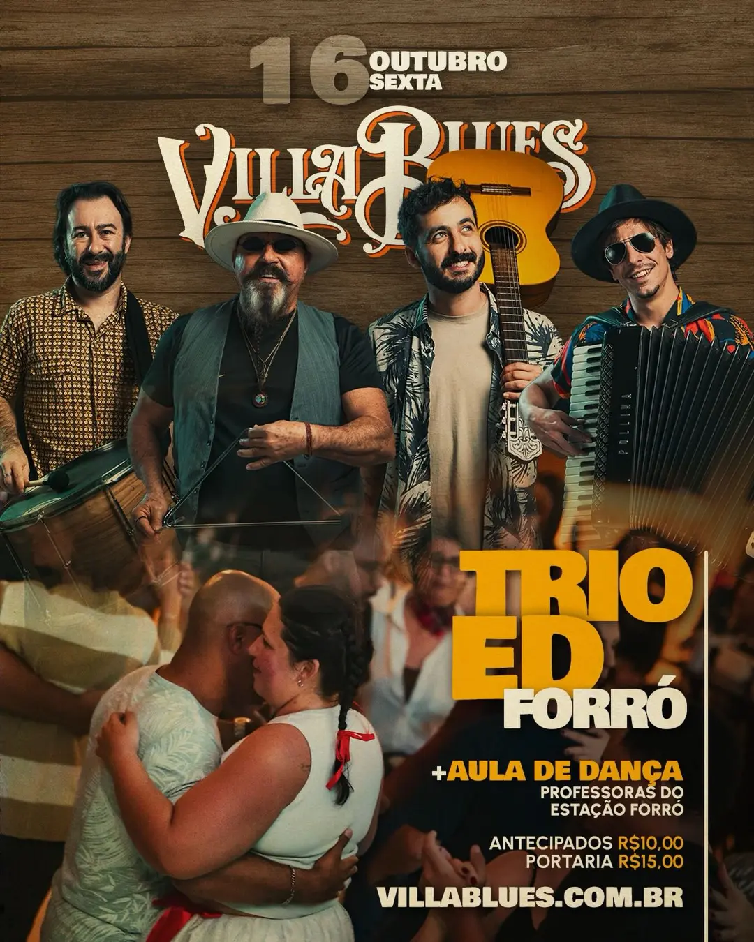 Flyer de Trio Ed e Estação Forró