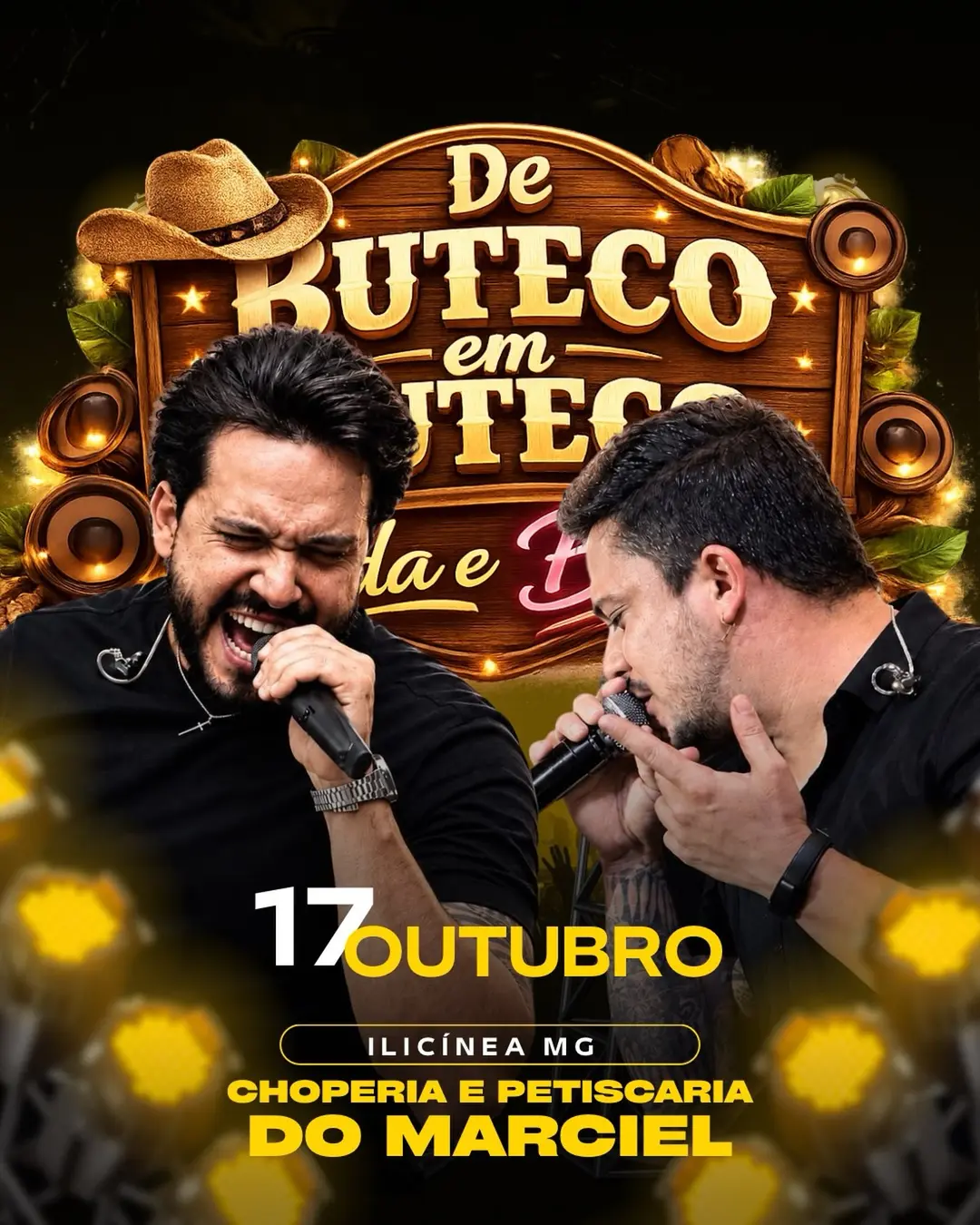 Flyer de Zé Fernando e Felipe e de.butecoembuteco
