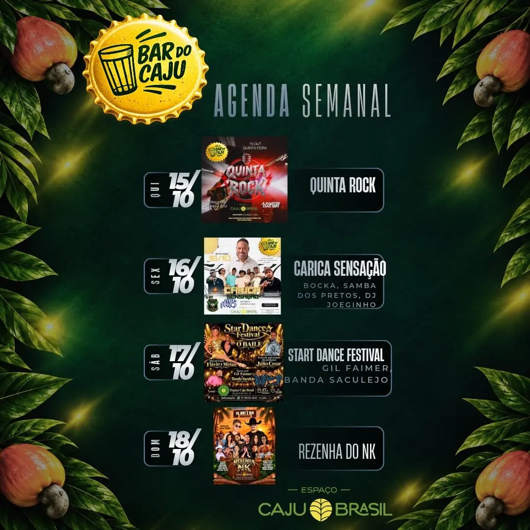 Flyer de Bocka, Samba dos Pretos, DJ Jorginho e mais 4 artistas