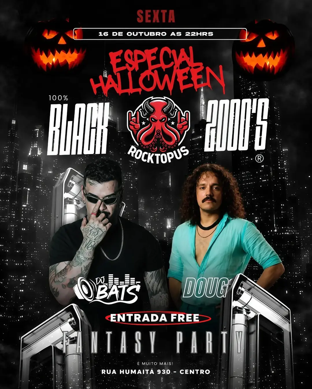 Flyer de DJ Doug e DJ Bats