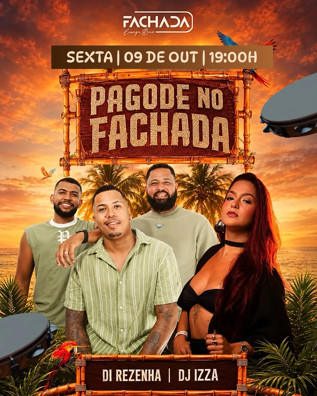 Flyer de Di Rezenha e DJ Izza