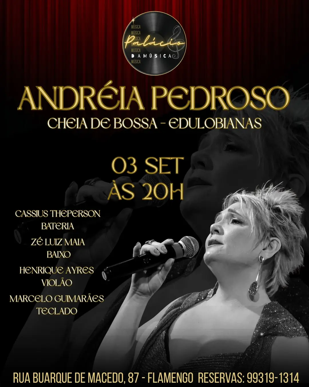 Flyer de Andréia Pedroso