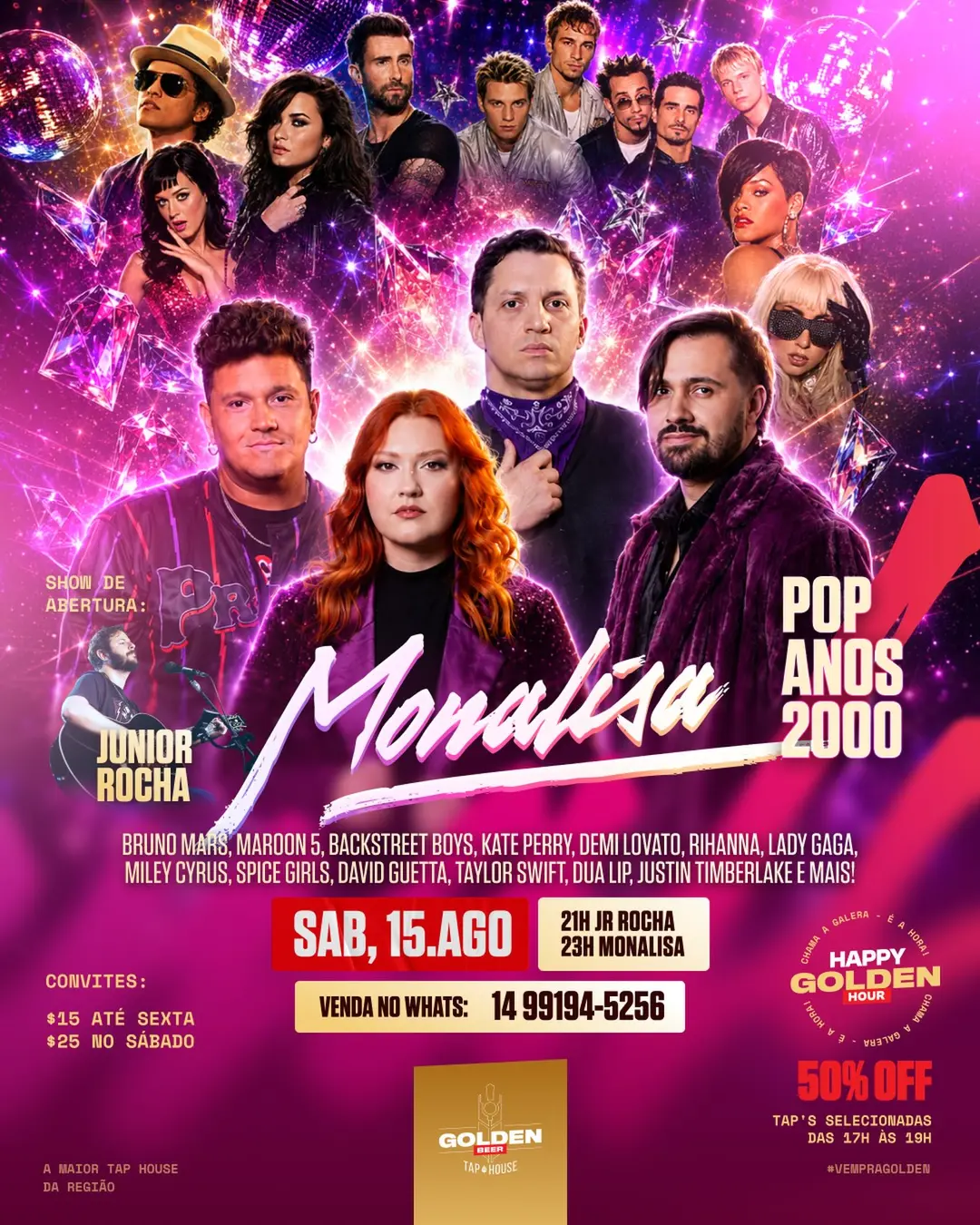 Flyer de Monalisa e Junior Rocha