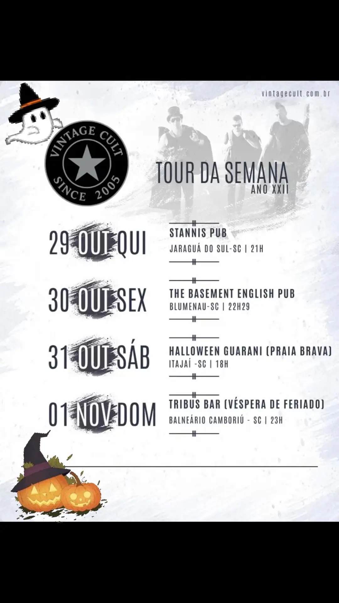 Flyer de Banda Vintage Cult