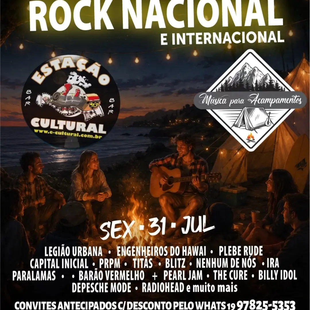 Flyer de Música para Acampamentos
