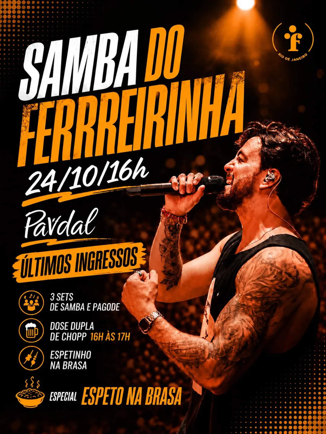 Flyer de Samba do Ferreirinha