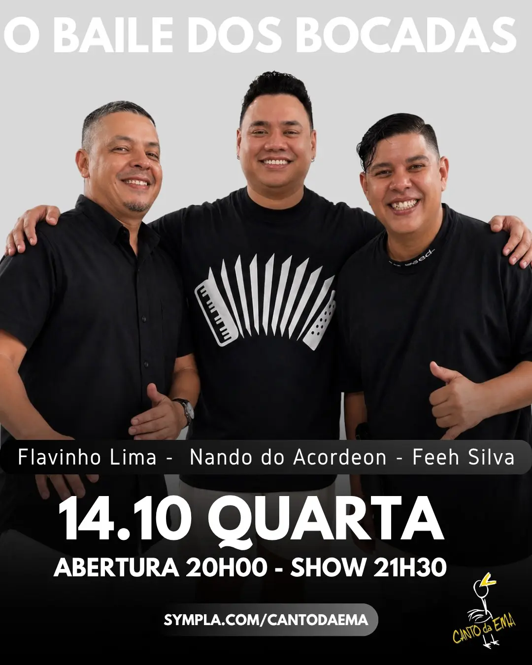 Flyer de Nando do Acordeon, Flavinho Lima e mais 2 artistas