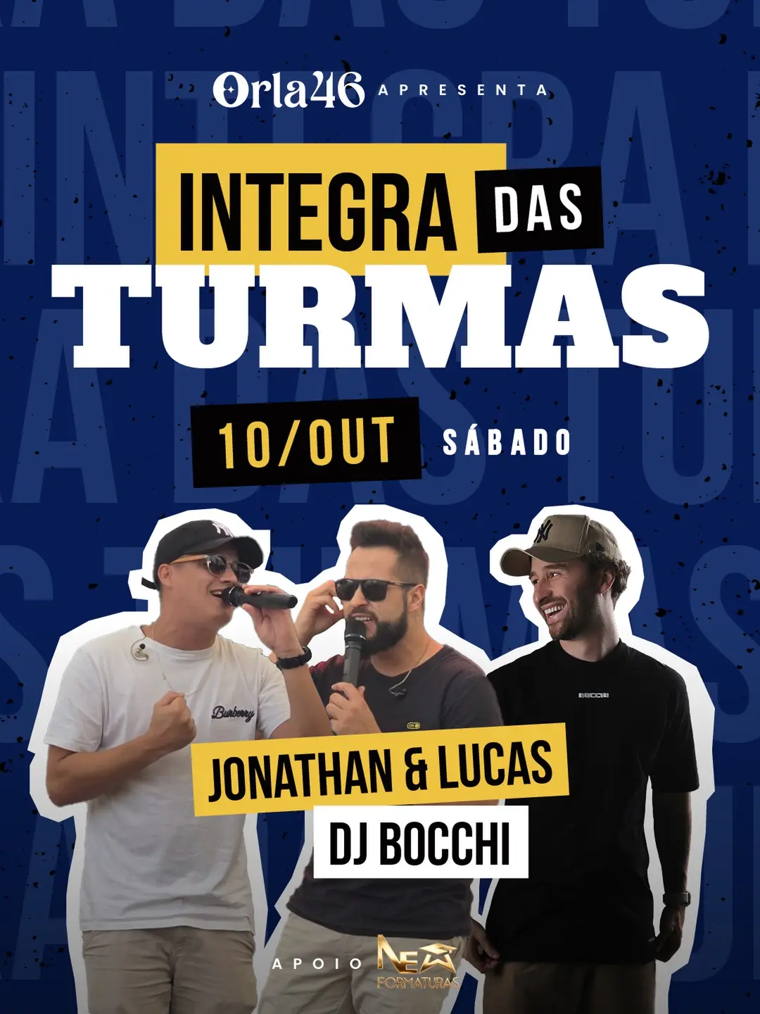 Flyer de Bocchi e Jonathan & Lucas