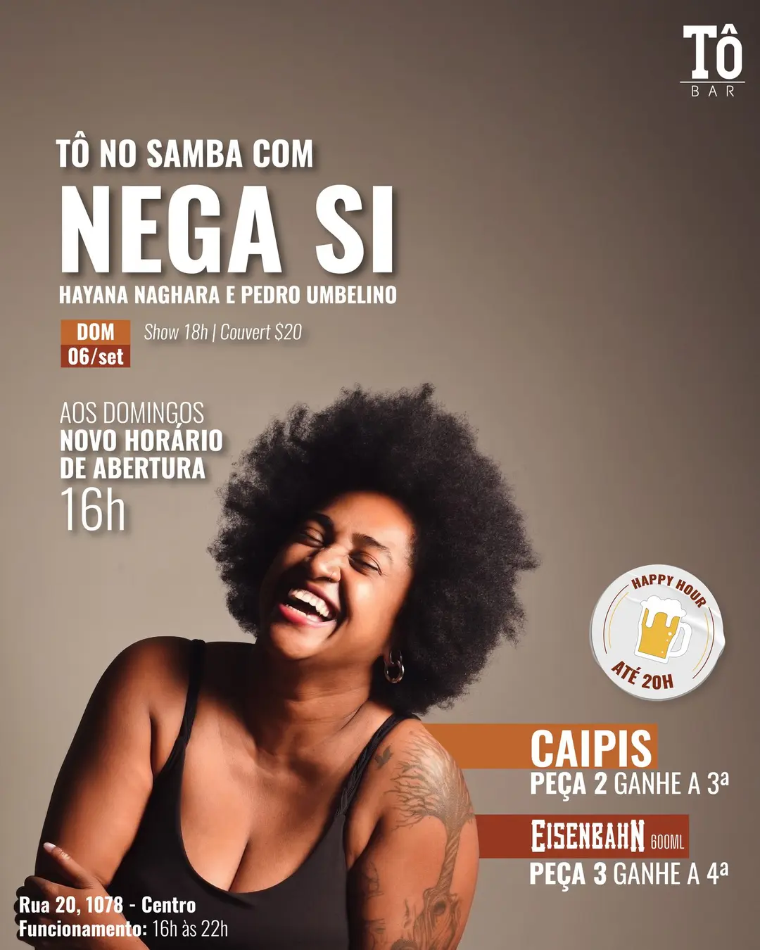 Flyer de Negasi, Pedro Umbelino, Lucas Barbosa e Hayana Naghara