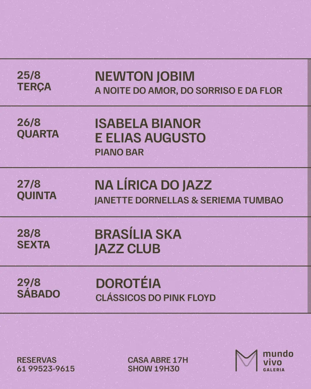Flyer de Dorotéia