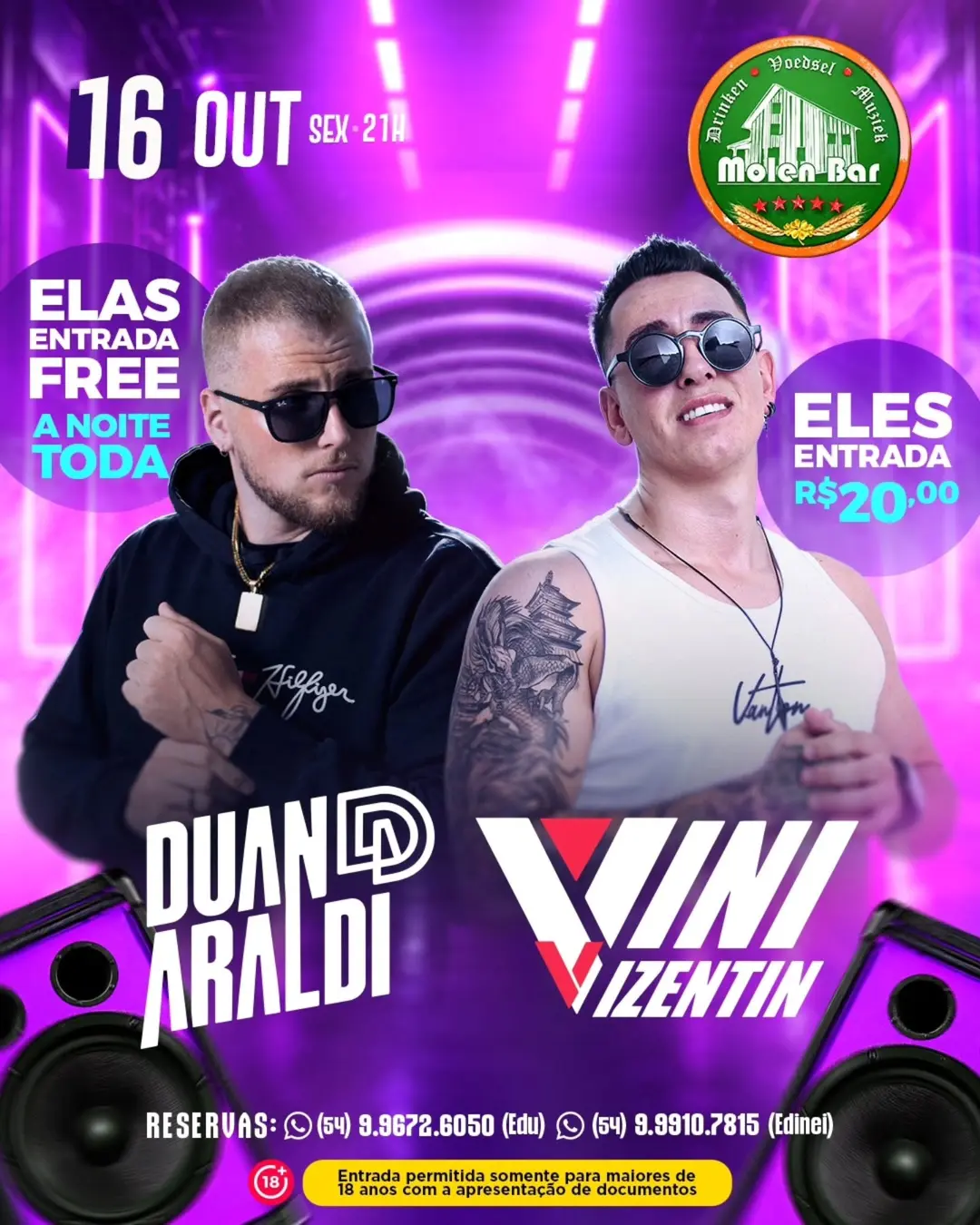Flyer de Duan Araldi e Vini Vizentin