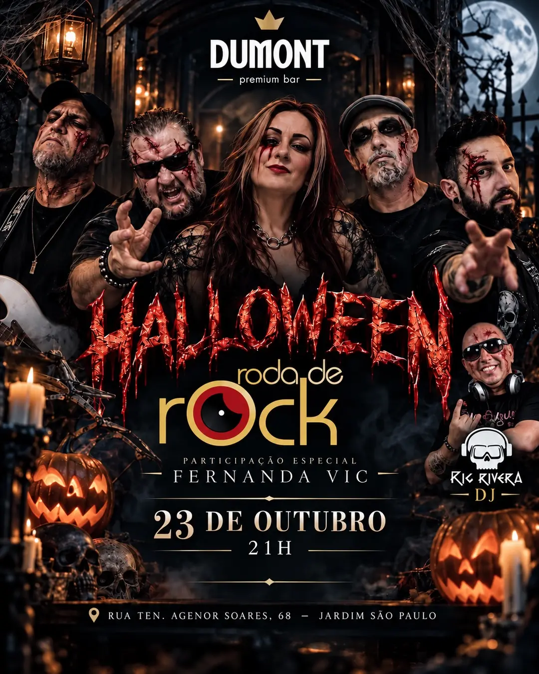 Flyer de Roda de Rock