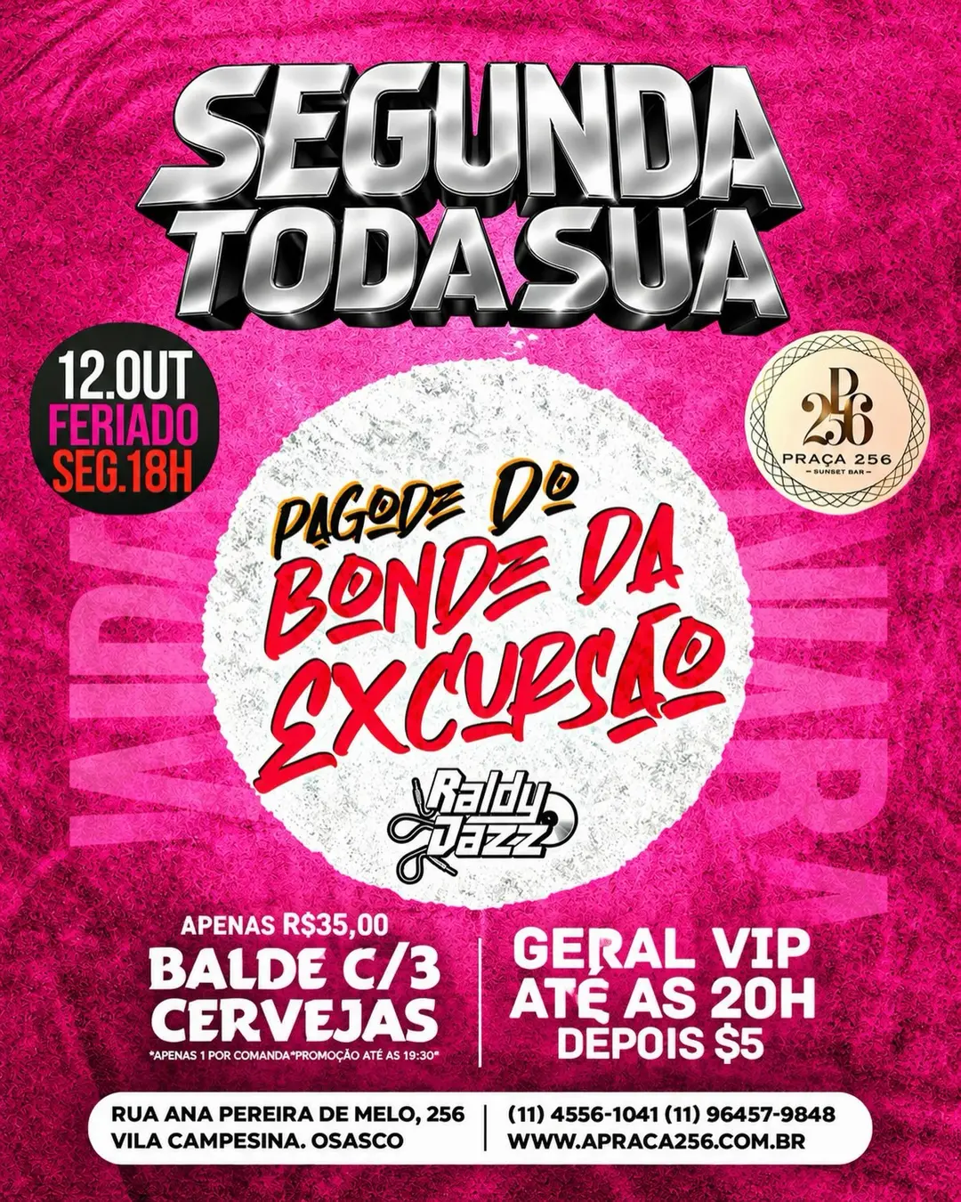 Flyer de Bonde da Excursão e Raldy Jazz