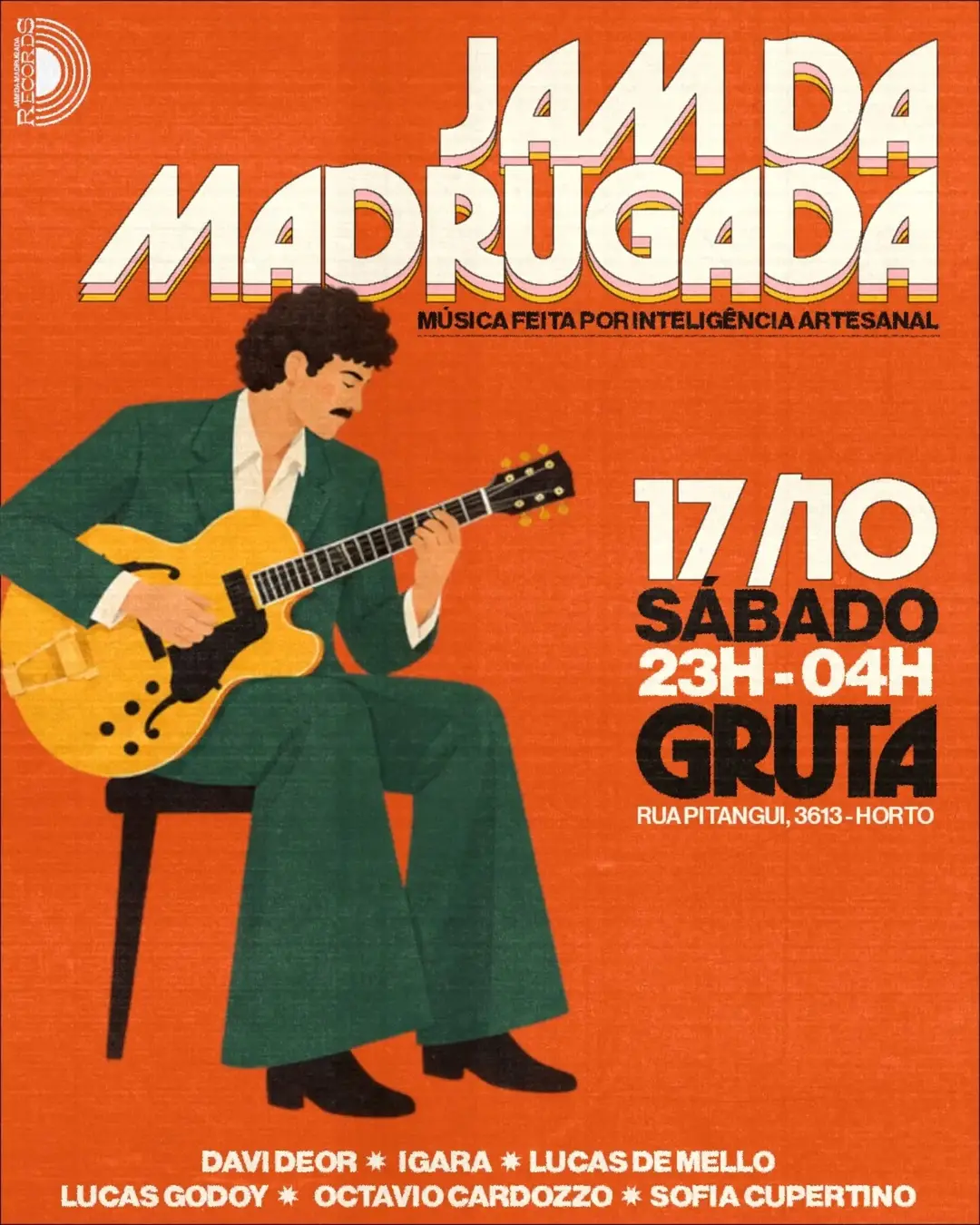 Flyer de Davideor, Lucas de Mello e mais 4 artistas