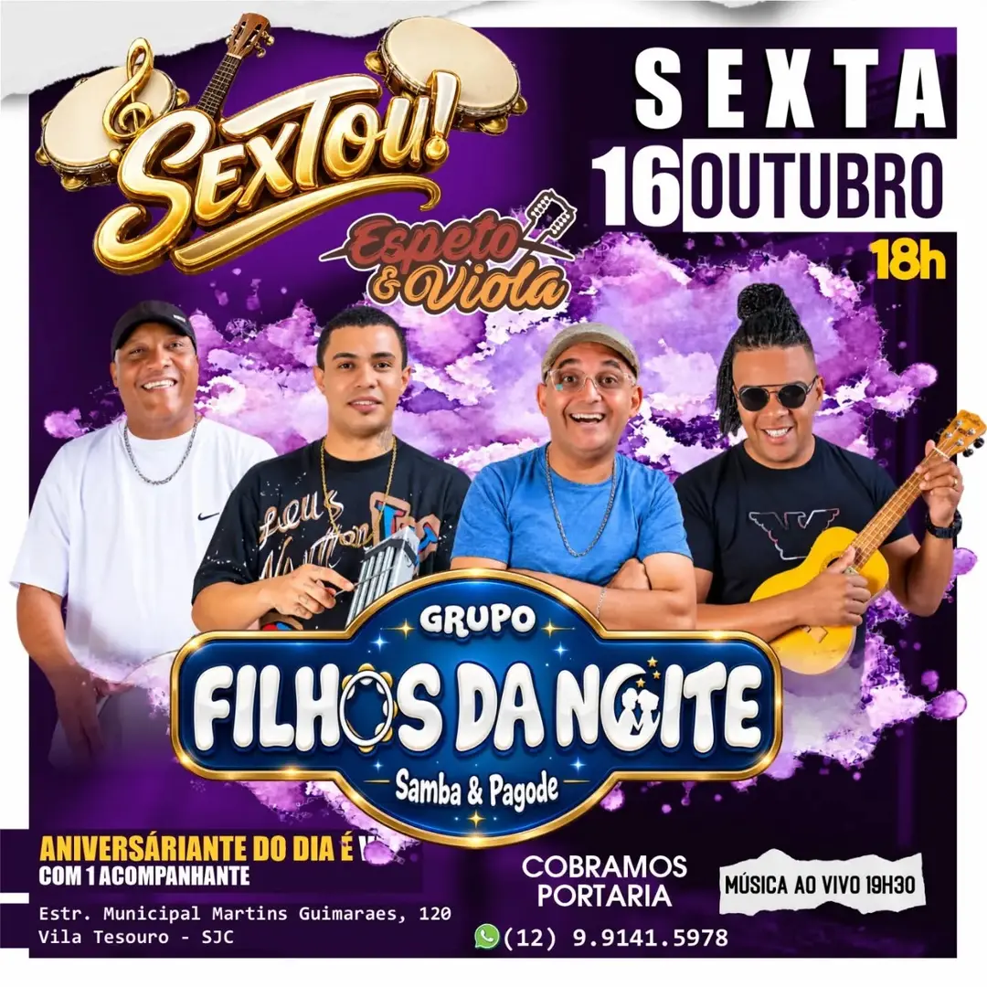 Flyer de Grupo Filhos da Noite