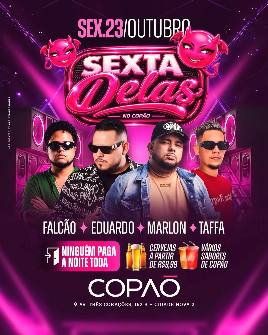 Flyer de DJ Eduardo Lima, Falcão, Eduardo, Marlon e TAFFA