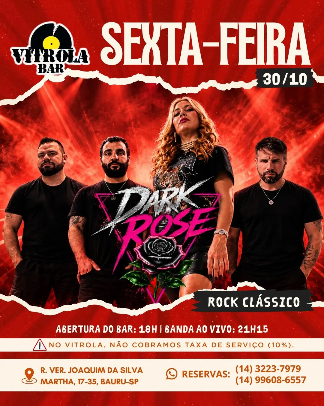 Flyer de Banda Dark Rose