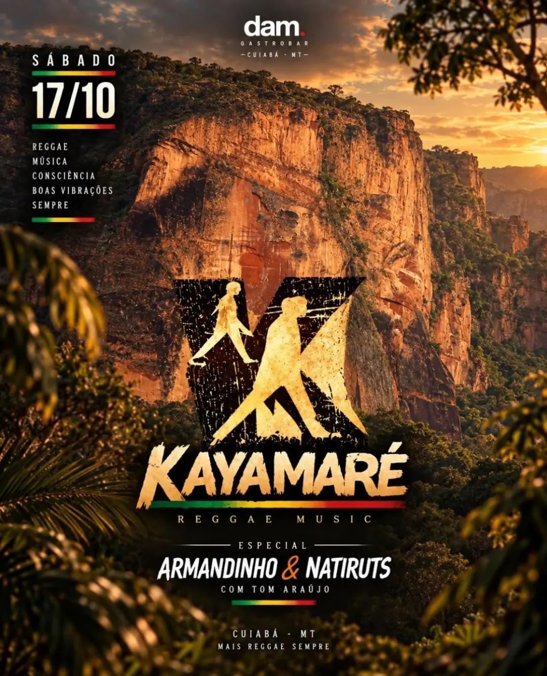 Flyer de Kayamaré e Tom Araújo