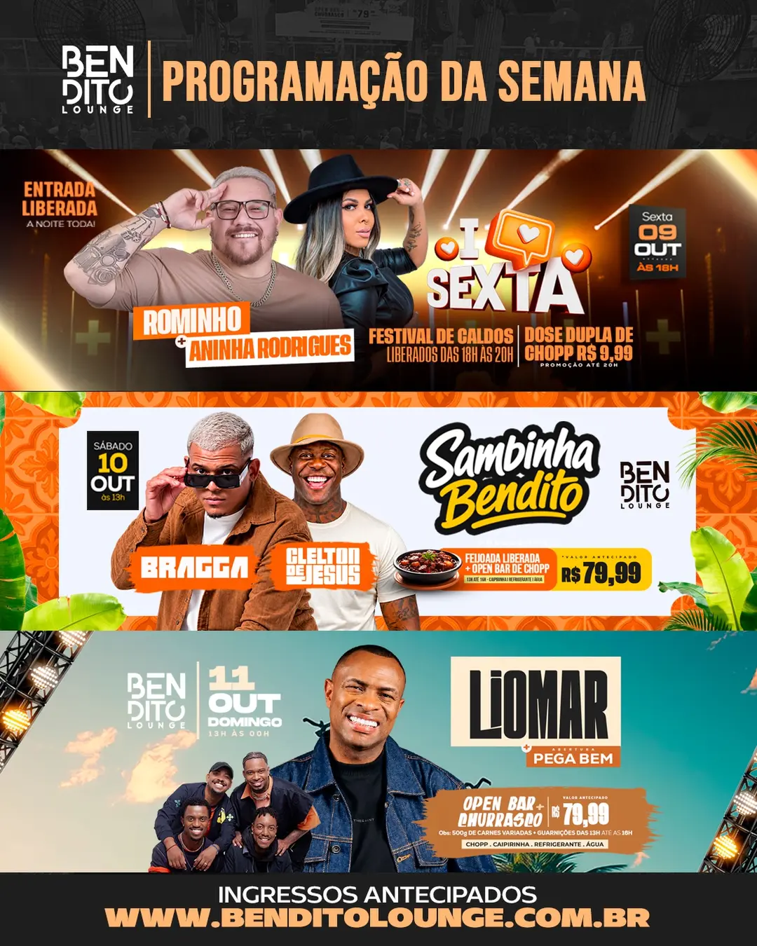 Flyer de Rominho e Aninha Rodrigues